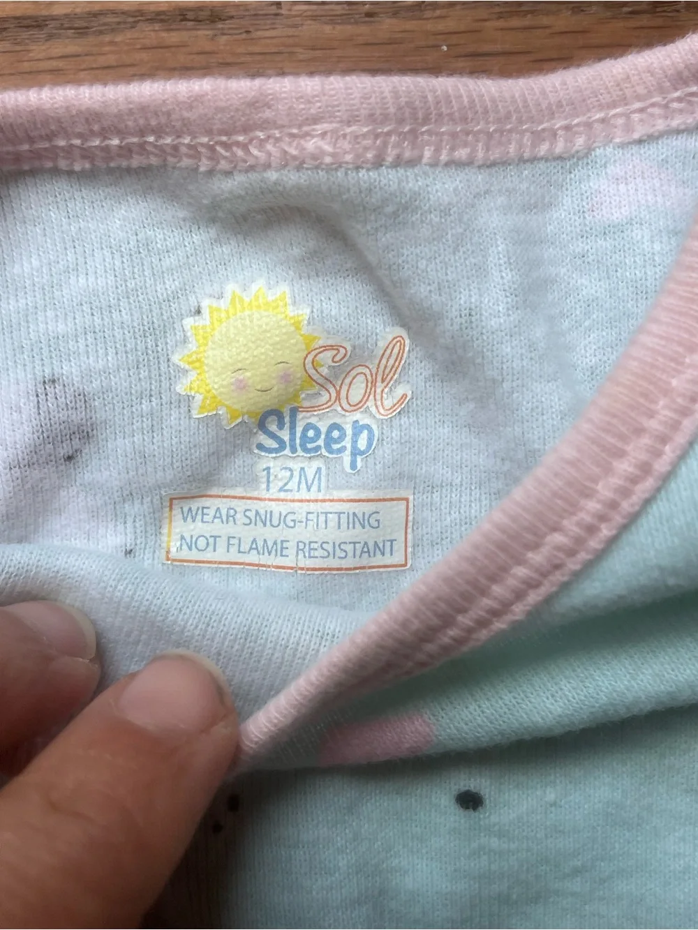 Toddler Light Mint and Pink Dog long sleeve Pajama Set size 12 month
